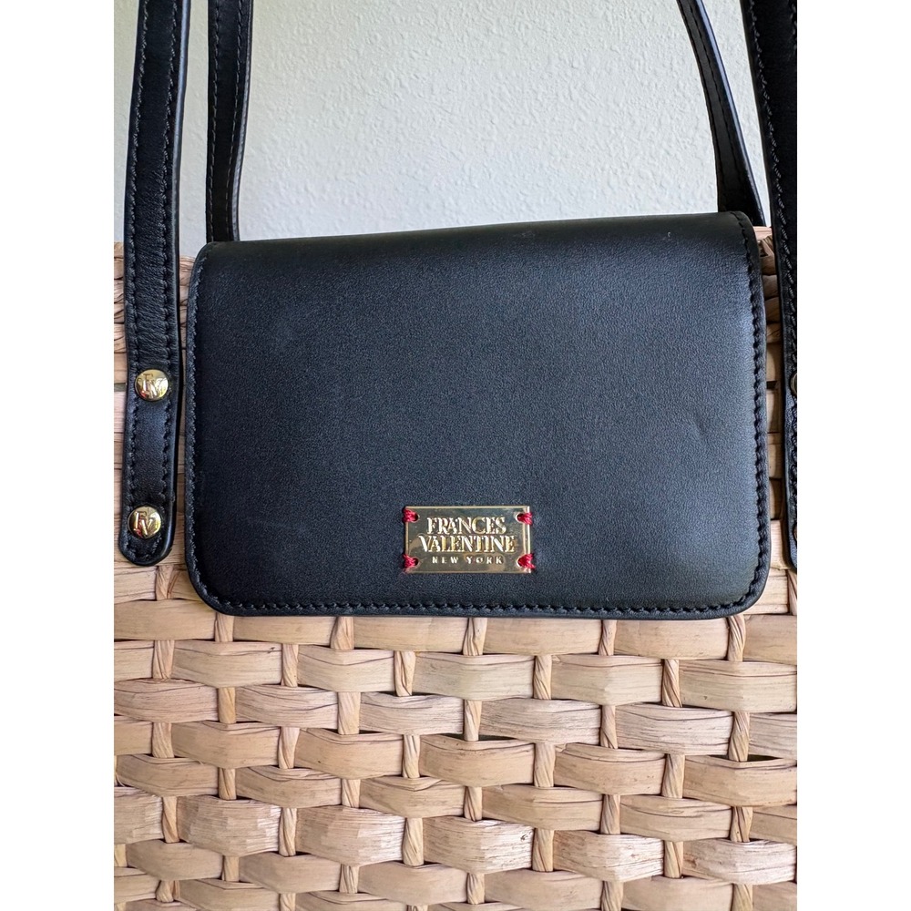 Frances Valentine New York 100% Straw Loren Flap Basket Tote - Picture 4 of 6